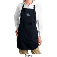 Ladies Hippie Sun Patch Middle Print Full Length Apron with Pockets