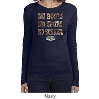 Ladies Mossy Oak No Boots No Spurs No Service Long Sleeve Shirt
