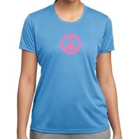Ladies Peace Shirt Pink Peace Moisture Wicking Tee T-Shirt