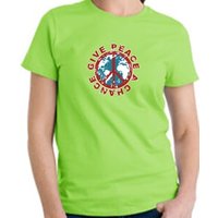Ladies Peace Sign T-shirt - Give Peace A Chance Adult Tee