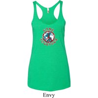Ladies Peace Tanktop Come Together Tri Blend Racerback Tank Top