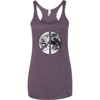Ladies Peace Tanktop Peace Earth Tri Blend Racerback Tank Top
