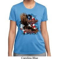 Ladies Shirt American By Birth Moisture Wicking Tee T-Shirt