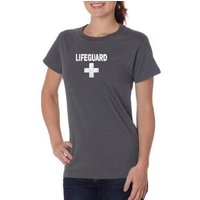 Ladies Shirt Distressed Lifeguard Organic Tee T-Shirt
