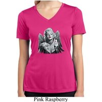 Ladies Shirt Marilyn Butterfly Moisture Wicking V-neck Tee