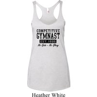 Ladies Tanktop Competitive Gymnast Tri Blend Racerback Tank Top