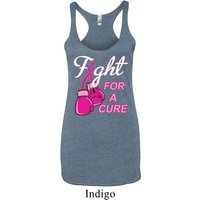 Ladies Tanktop Fight For a Cure Tri Blend Racerback Tank Top
