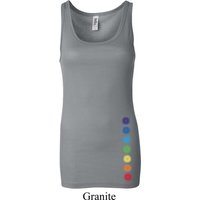 Ladies Tanktop Glowing Chakras Bottom Print Longer Length Tank Top