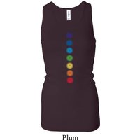 Ladies Tanktop Glowing Chakras Longer Length Racerback Tank Top