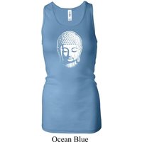Ladies Tanktop Little Buddah Head Longer Length Racerback Tank