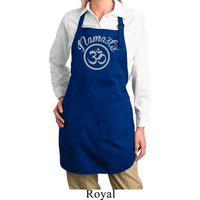 Ladies Yoga Apron Namaste Om Full Length Apron with Pockets