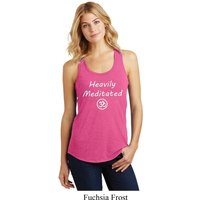 Ladies Yoga Heavily Meditated with OM Racerback Tanktop