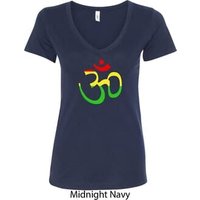 Ladies Yoga Rasta Aum V-neck