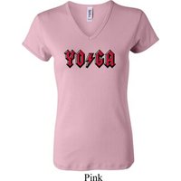 Ladies Yoga Shirt Classic Rock Yoga V-neck Tee T-Shirt