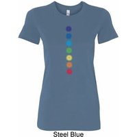 Ladies Yoga Shirt Glowing Chakras Longer Length Tee T-Shirt