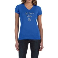 Ladies Yoga Shirt Jai Guru Deva V-neck Tee T-Shirt