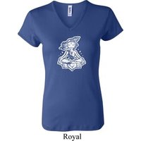 Ladies Yoga Shirt Krishna V-neck Tee T-Shirt