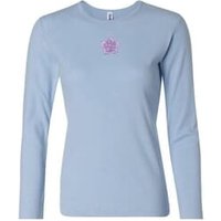 Ladies Yoga Shirt Layered Flower Patch Long Sleeve Tee T-Shirt