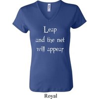 Ladies Yoga Shirt Leap V-neck Tee T-Shirt