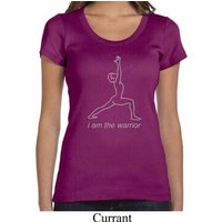 Ladies Yoga Shirt Line Warrior Scoop Neck Tee T-Shirt