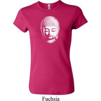Ladies Yoga Shirt Little Buddha Head Crewneck Tee T-Shirt