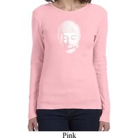 Ladies Yoga Shirt Little Buddha Head Long Sleeve Tee T-Shirt