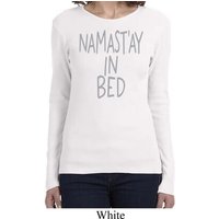 Ladies Yoga Shirt Namastay In Bed Long Sleeve Tee