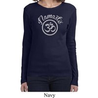 Ladies Yoga Shirt Namaste Om Long Sleeve Tee