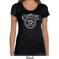 Ladies Yoga Shirt Namaste Om Scoop Neck Tee T-Shirt