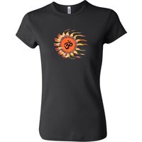Ladies Yoga Shirt Ohm Sun Crewneck Tee T-Shirt