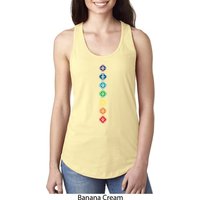 Ladies Yoga Tank Top Diamond Chakras Ideal Racerback