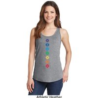 Ladies Yoga Tank Top Diamond Chakras Tanktop