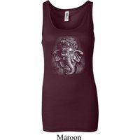 Ladies Yoga Tanktop 3D Ganesha Darks Longer Length Tank