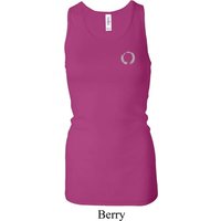 Ladies Yoga Tanktop Enso Pocket Print Longer Length Racerback Tank Top