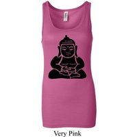 Ladies Yoga Tanktop Shadow Buddha Longer Length Tank Top