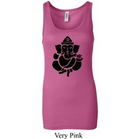 Ladies Yoga Tanktop Shadow Ganesha Longer Length Tank Top