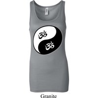 Ladies Yoga Tanktop Yin Yang AUM Longer Length Tank Top