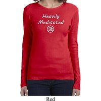 Ladies Yoga Tee Heavily Meditated with OM Long Sleeve