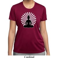 Ladies Yoga Tee Meditating Buddha Moisture Wicking T-shirt