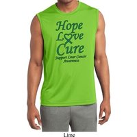 Liver Cancer Hope Love Cure Dry Wicking Sleeveless Shirt