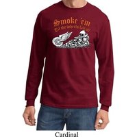 Mens Biker Shirt Smoke Em Long Sleeve Tee