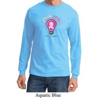 Mens Breast Cancer Awareness Shirt Think Pink Long Sleeve Tee