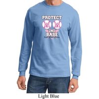 Mens Breast Cancer Shirt Protect 2nd Base Long Sleeve Tee T-Shirt