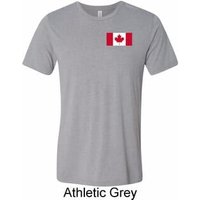 Mens Canada Tee Canadian Flag Pocket Print Tri Blend Shirt
