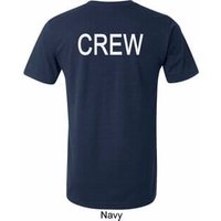 Mens Crew Back Print Tri Blend Shirt