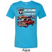 Mens Dodge Shirt Ram Trucks Tri Blend Crewneck Tee T-Shirt