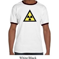 Mens Fallout Shirt Radioactive Triangle Ringer Tee T-Shirt