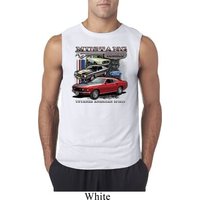 Mens Ford Tee Classic Mustangs Untamed Sleeveless Shirt