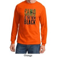 Mens Funny Shirt Camo is the New Black Long Sleeve Tee T-Shirt
