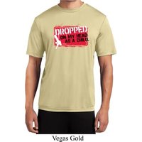 Mens Funny Shirt Dropped On My Head Moisture Wicking Tee T-Shirt